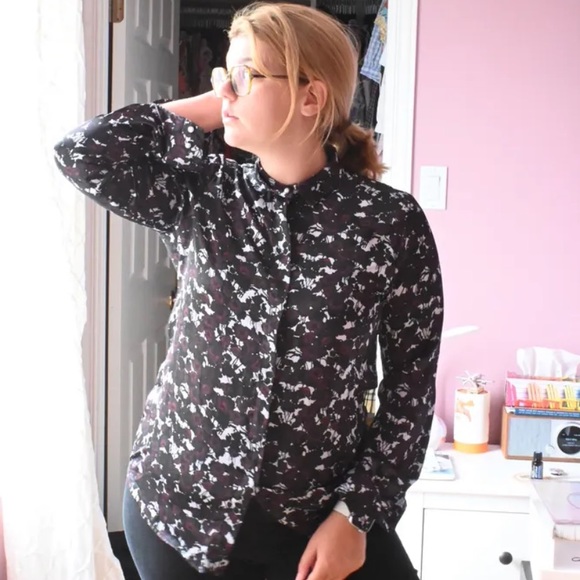 Grunge floral silky shirt - Picture 3 of 6